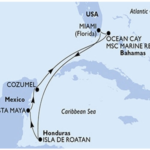 Crucero con la Catedral de Mayagüez MSC WORLD AMERICA – 7 al 15 de mayo del 2027